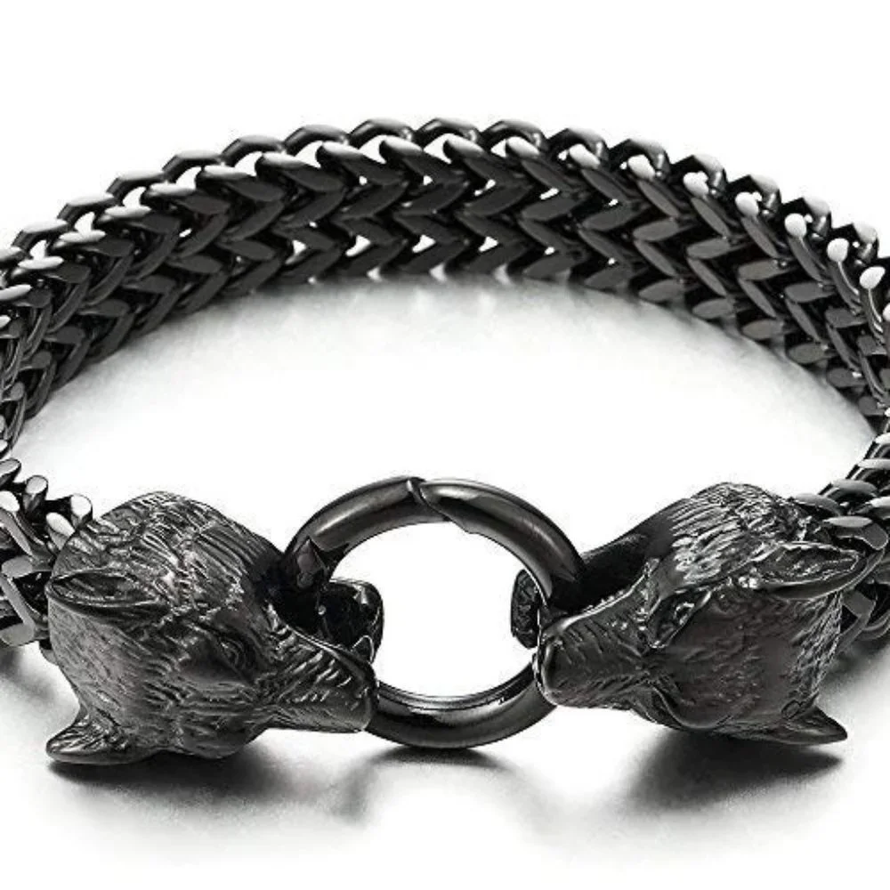 Wolf Punk Gothic Bikers Bracelet